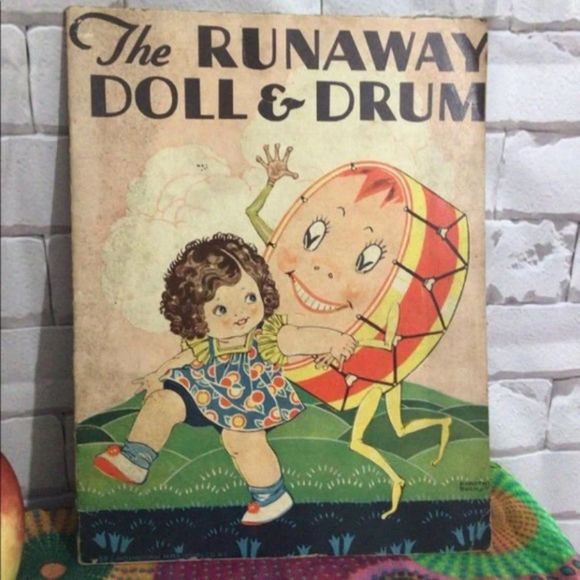 ANTIQUE The Runaway Doll & Drum By Bert Delevy Antique First Edition 1920's - Picture 4 of 10
